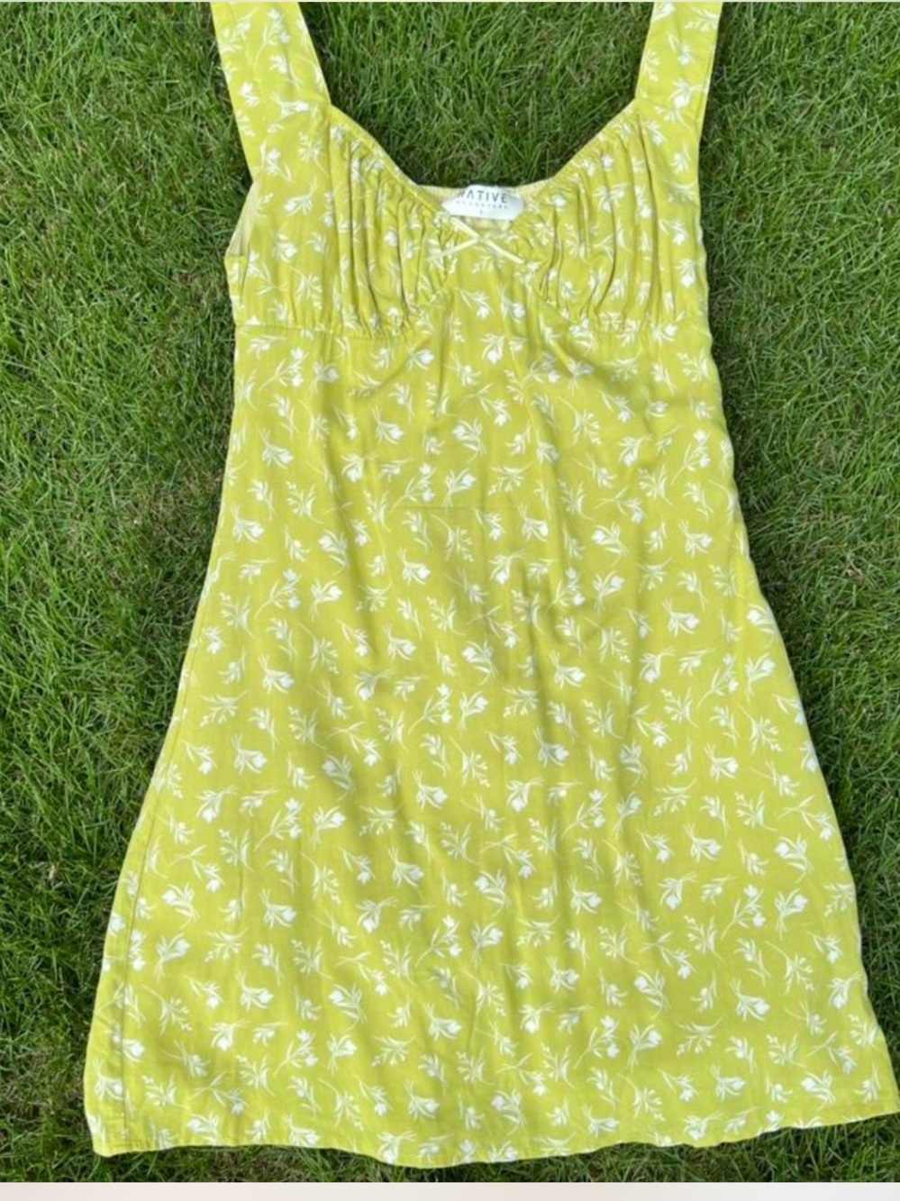 Coastal Cowgirl GREEN Ditzy Floral SUNDRESS